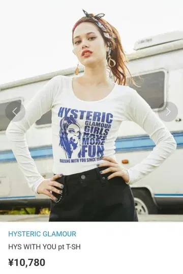 HYSTERIC GLAMOUR 롱T 히스걸