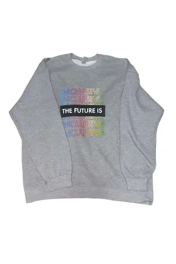 그레이 맨투맨 THE FUTURE IS INCLUSIVE