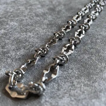 멕시칸 주얼리 실버 목걸이 가시철사 펑크 체인