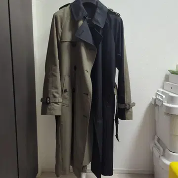 블로킹 트렌치코트