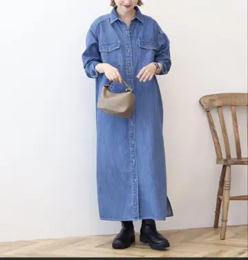 아메리칸 홀릭 데님 원피스