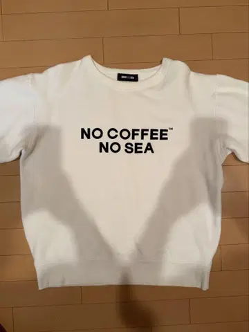 WIND AND SEA x NO COFFEE 플로키 프린트 맨투맨 화이트