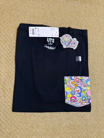 UNIQLO 무라카미 다카시 콜라보 도라에몽전 T셔츠 M 사이즈 블랙