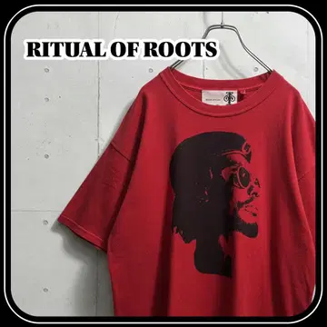 RITUAL OF ROOTS 오버 사이즈 프린트 T 레드