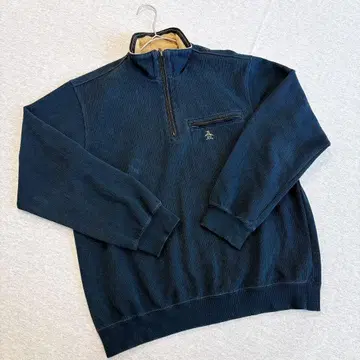 클래식 먼싱웨어 긴팔 트레이닝복 하프 지퍼 L 사이즈 네이비