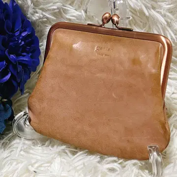 새상품급 genten 겐텐 안티코 가마구치 접이식 지갑 올드 핑크