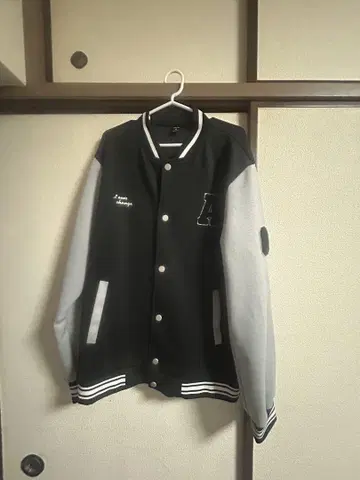 바시티 자켓 블랙/그레이