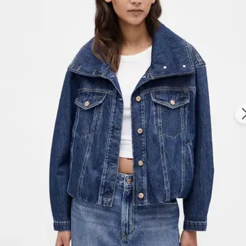 GAP 데님 오버 사이즈 코쿤 자켓 XS