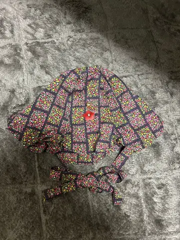 꽃무늬 보라색 햇 리본 포함 tojikomi