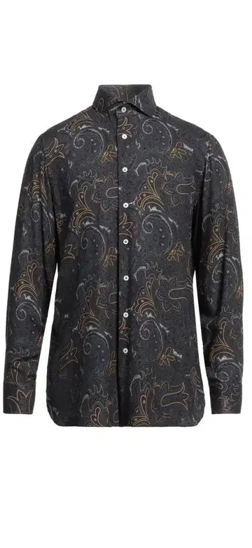 LARDINI 페이즐리 무늬 긴팔 셔츠