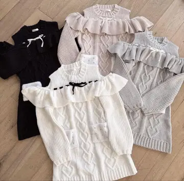 evelyn 포켓 오프숄더 니트 원피스 블랙