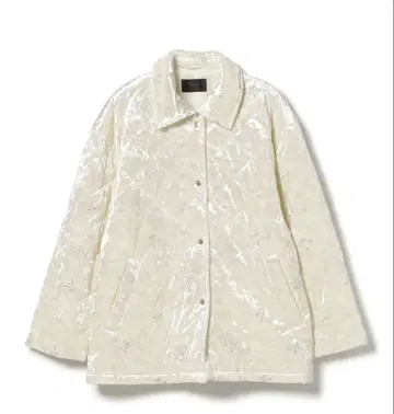 BEAMS 벨로아 자수 블루종 페미닌 프렌치 걸리시