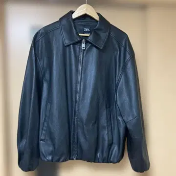 ZARA 블랙 가죽 자켓 L
