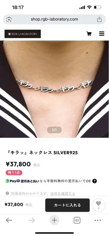 반짝 목걸이 실버 925