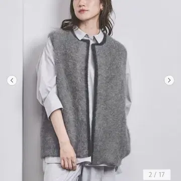 UNITED ARROWS 폭스 캐시미어 니트 베스트