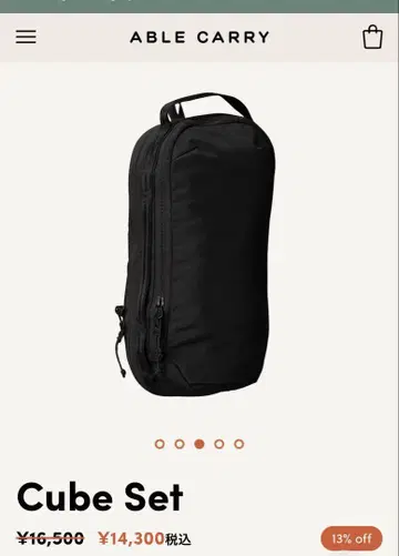 ABLE CARRY Gadget Bag 블랙 미들 사이즈
