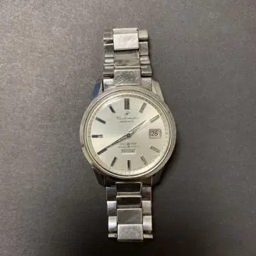 세이코 자동 와인딩 시계 실버 세이코매틱 위크데이터