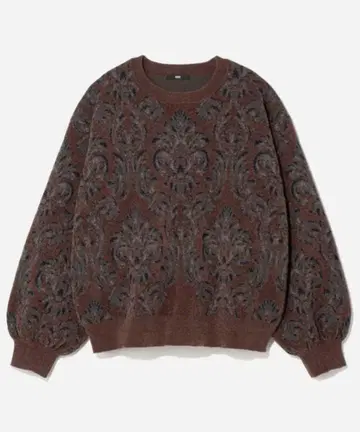 다마스크 가라몰 니트 풀오버 ( HARE )