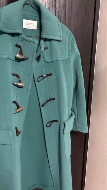 터콰이즈 더플 코트 울 혼방