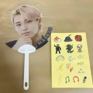 원엔 타카오 하야토 HAYATO 부채 스티커 세트
