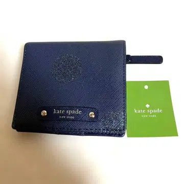 새상품 kate spade 네이비 이단 접이식 지갑 월렛 지폐 동전 지갑