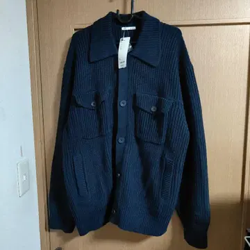 미사용 새상품 GU 니트 워크 자켓 XL 네이비