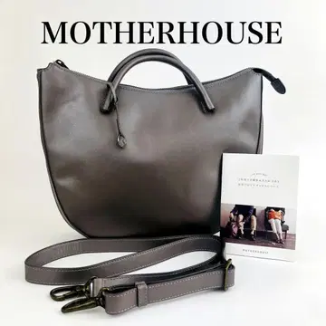 MOTHERHOUSE 그레이 숄더백 문 2way 핸드백