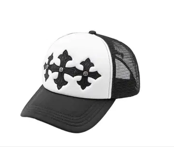 SUPPLIER 캡 Cross Leather Patch Mesh Cap