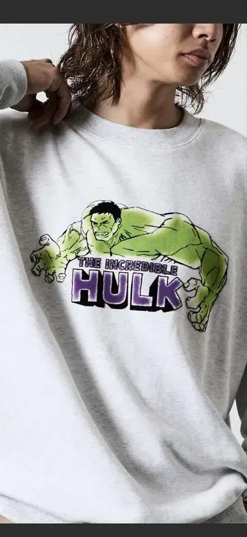 FREAKS STORE MARVEL 헐크 맨투맨 그레이