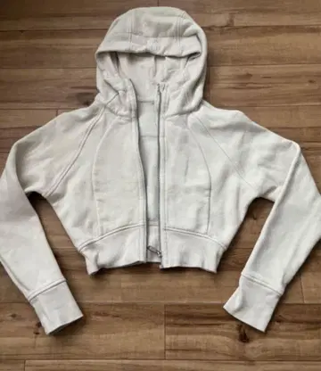 Lululemon 풀 집업 크롭 후디