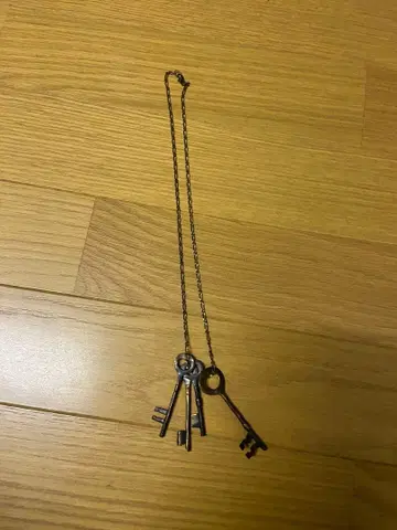 잼 홈메이드 열쇠 모티브 실버 목걸이