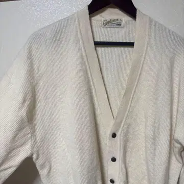 [ vintage ] cashmere 아이보리 가디건 L 캐시미어