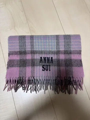 ANNA SUI 체크 무늬 머플러