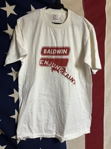 빈티지 70s Baldwin 엔지니어링 T셔츠 Mj.c.pennys