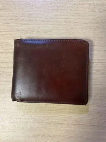 츠치야 가방 제작소 다크 브라운 코도반 접이식 지갑