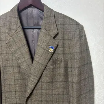 [ vintage ] 울 체크 무늬 테일러드 자켓