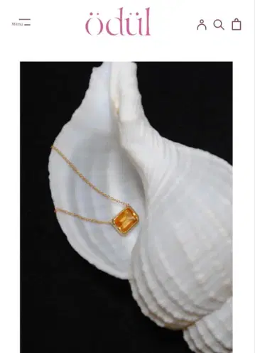 새상품급 오 딥 시트린 목걸이