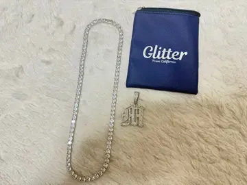Glitter 실버 목걸이 세트