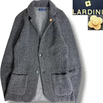 J6188 새상품급 라르디니 울 부클레 은 버튼 자켓 그레이 XXS