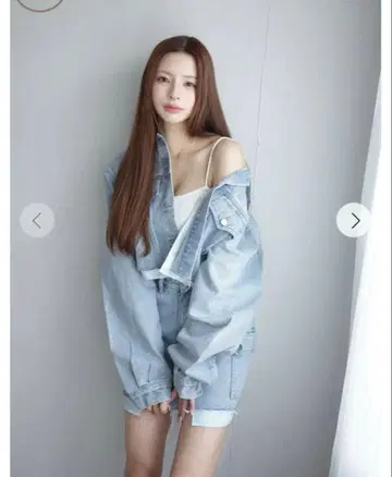 랜디 비쥬 데님 셋업