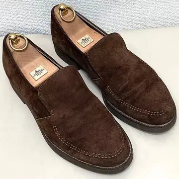 허시파피 다크 브라운 스웨이드 26.5cm 가죽 슬립온 가죽 신발