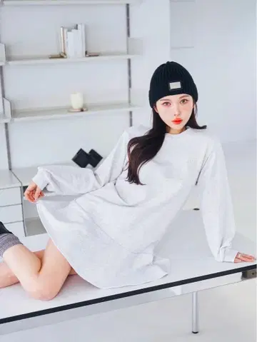 Darich 맨투맨 프릴 미니 원피스
