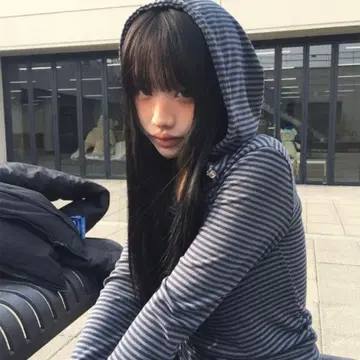 미사용 새상품 anemone 라트 스냅 후드 버튼 T셔츠