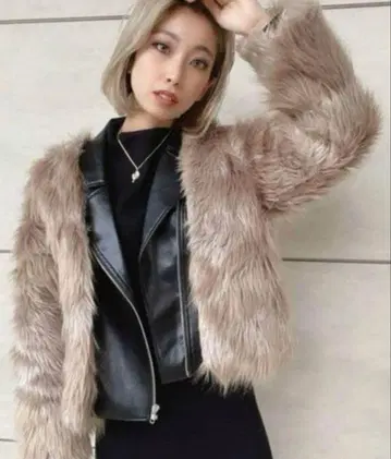 GYDA 레이어드 에코 퍼 라이더 자켓 2way 퍼 자켓