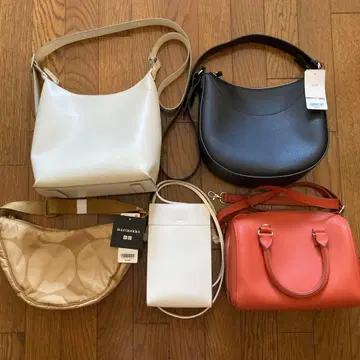 유니클로 레더 터치 원 핸들 백 2way 보스턴 백 외 미사용 새상품 외