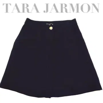 랩 스커트 TARA JARMON 네이비 미디 스커트 골드 버튼