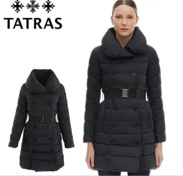 새상품급 TATRAS 블랙 다운 자켓 벨트 포함 네이비 L
