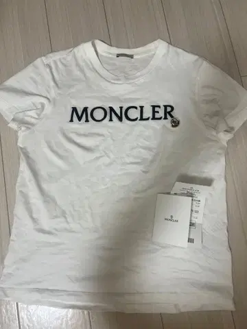 MONCLER 로고 화이트 T셔츠