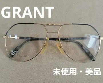 [ 새상품급 ] GRANT 오버 사이즈 안경 골드/블랙 빈티지