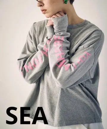 SEA 롱 슬리브 메시지 T